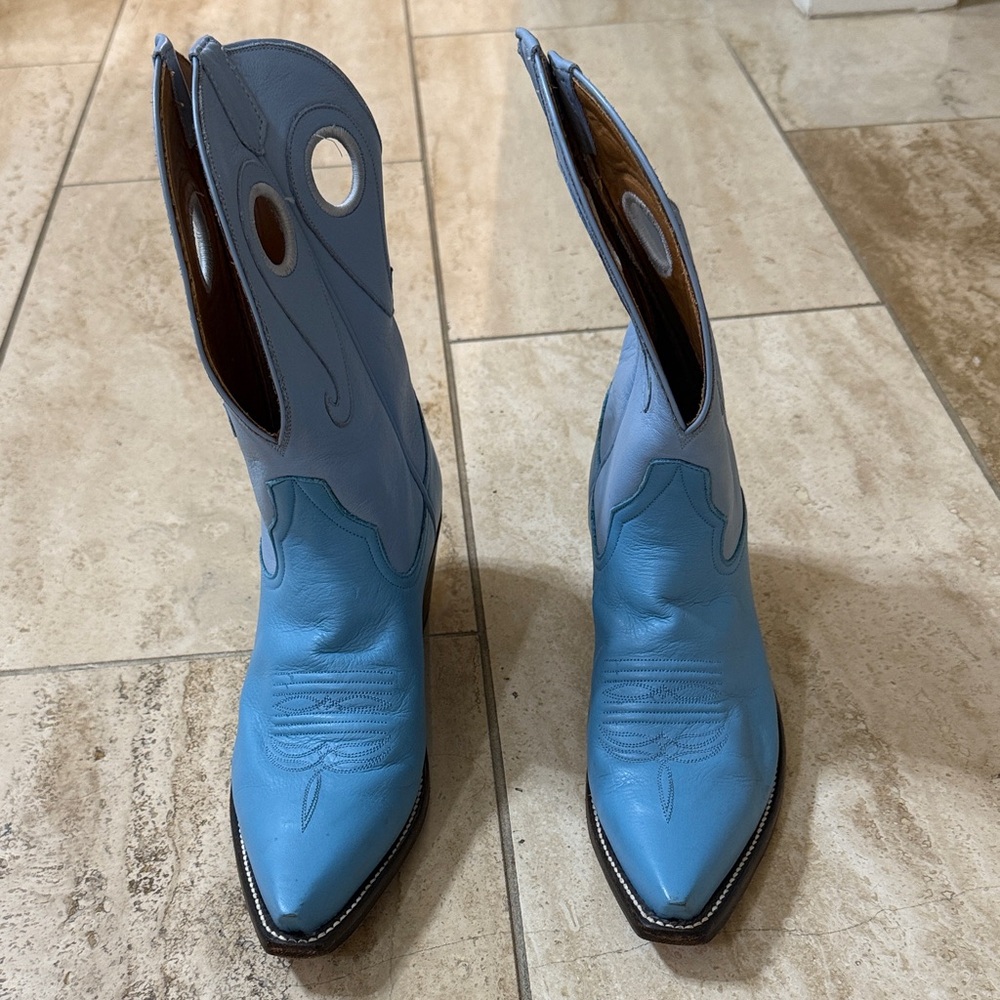 Miron Crosby “Molly” Blue Boots, 9.5